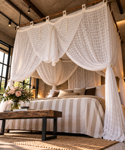 Rayon Rectangular Mosquito Net (Queen Size)
